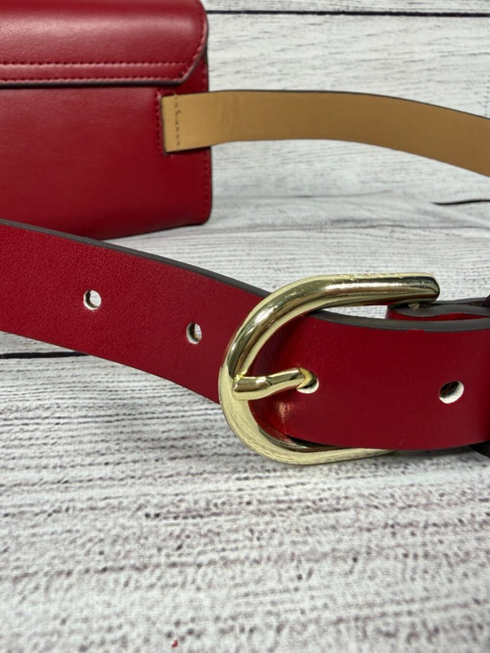 Kate Spade New York Red Bow Belt Bag Waist Pack Crossbody Purse S/M 7x4 - Picture 9 of 11